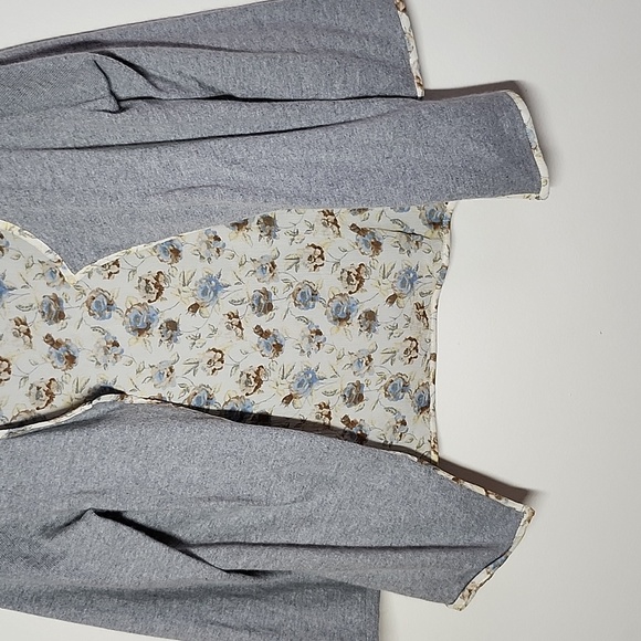 Vintage Casual Corner Open Front Silk Lined Angora Blend Gray Cardigan Small - Picture 3 of 7